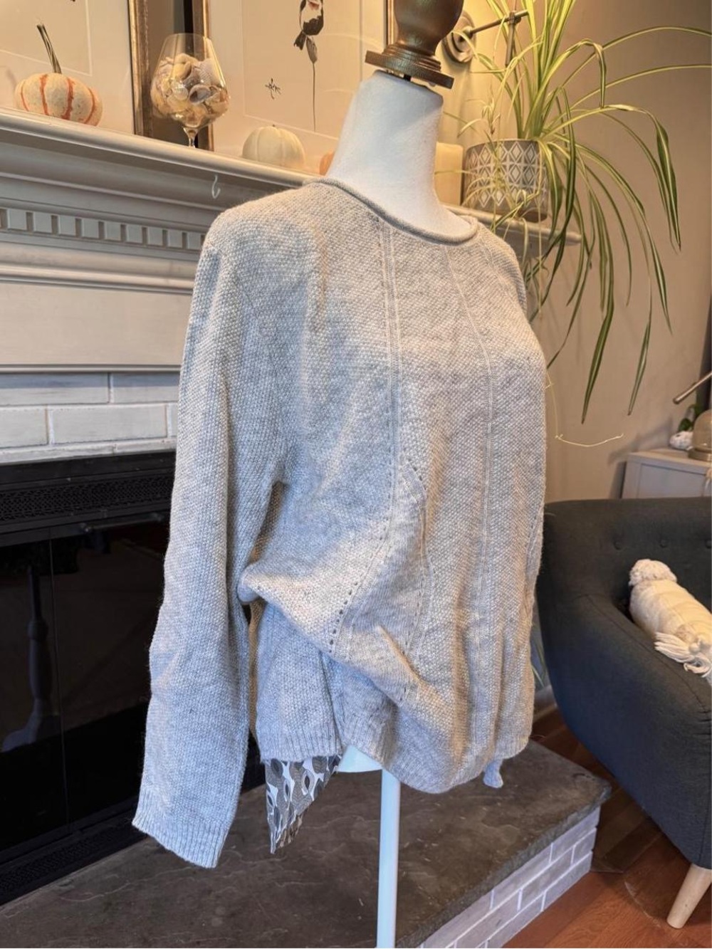 COIN 1804 Layered Knit Sweater Tunic – Size XL (Approx.)